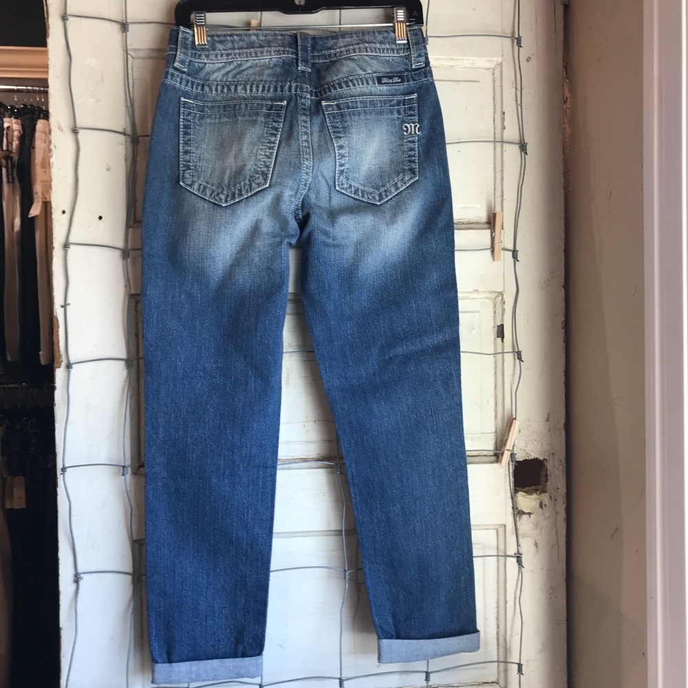 ⬇️ Miss Me Boyfriend Distressed Patched Jeans - Picture 5 of 7